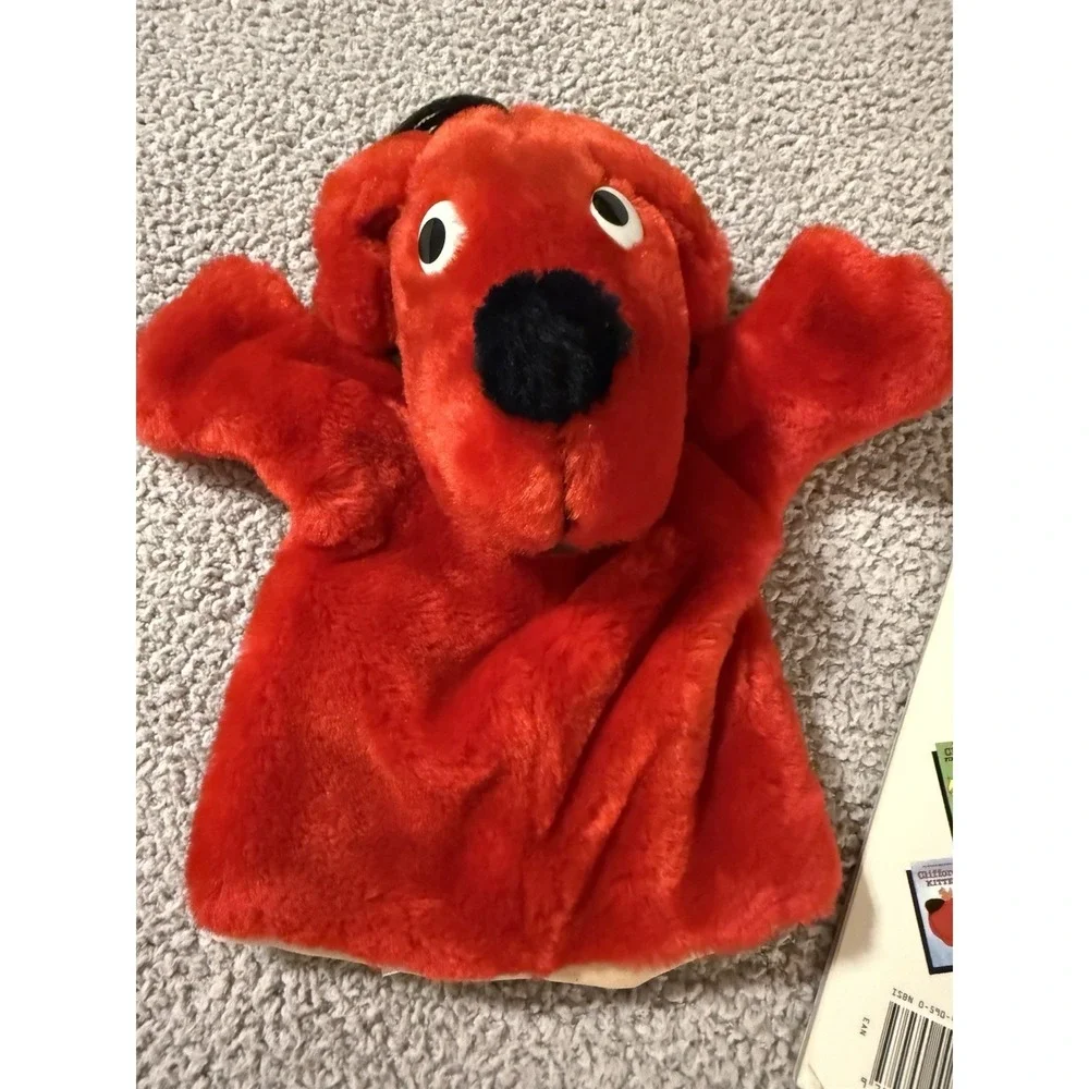 Clifford The Big Red Dog Scolastic Hand Puppet and Book Norman Bridwell Set